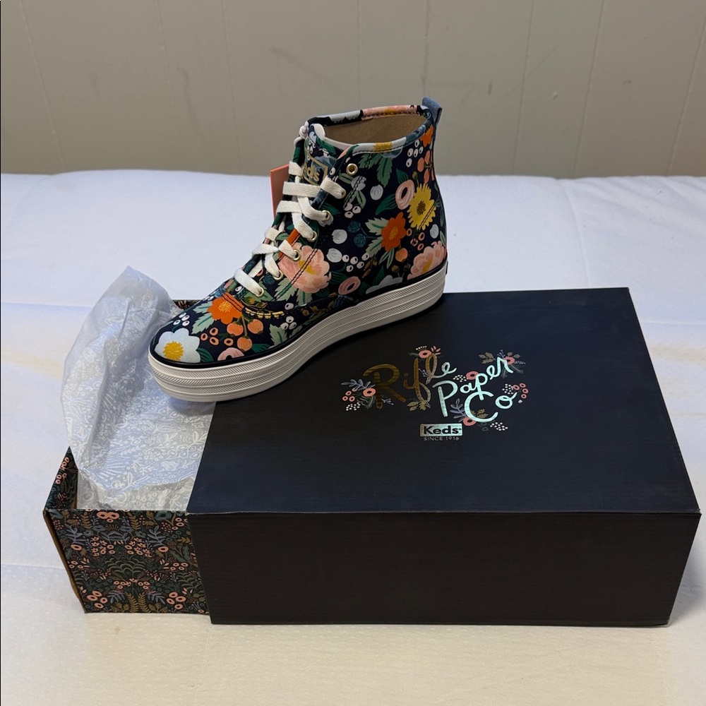 Rifle Paper Co x Keds Floral High-Tops | Women’s 6 | New In Box.